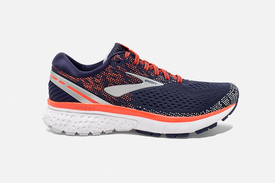 Brooks Women's Ghost 11 Road Running Shoes Navy/Coral JSTK-51862